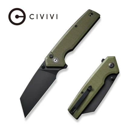 CIVIVI Amirite Flipper & Thumb Stud & Button Lock Knife G10 Handle (3.48" Nitro-V Blade) C23028-3