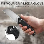 CIVIVI Amirite Flipper & Thumb Stud & Button Lock Knife G10 Handle (3.48" Nitro-V Blade) C23028-2 - Image 2