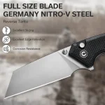 CIVIVI Amirite Flipper & Thumb Stud & Button Lock Knife G10 Handle (3.48" Nitro-V Blade) C23028-2 - Image 4