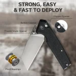CIVIVI Amirite Flipper & Thumb Stud & Button Lock Knife G10 Handle (3.48" Nitro-V Blade) C23028-2 - Image 3