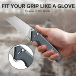 CIVIVI Amirite Flipper & Thumb Stud & Button Lock Knife G10 Handle (3.48" Nitro-V Blade) C23028-1 - Image 3