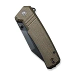 CIVIVI Bhaltair Flipper & Thumb Stud Knife Green Burlap Micarta Handle (3.98" Black 14C28N Blade) C23024-3 - Image 9