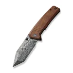 CIVIVI Bhaltair Flipper & Thumb Stud Knife Guibourtia Wood Handle (3.98" Damascus Blade) C23024-DS1 - Image 7