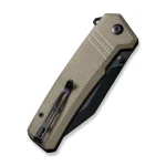 CIVIVI Bhaltair Flipper & Thumb Stud Knife Tan Coarse G10 Handle (3.98" Black 14C28N Blade) C23024-2 - Image 10