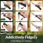 CIVIVI Button Lock Brazen Flipper & Thumb Stud Knife G10 Handle (3.46" 14C28N Blade) C19059C-1 - Image 3