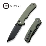 CIVIVI Button Lock Brazen Flipper & Thumb Stud Knife G10 Handle (3.46" 14C28N Blade) C19059C-2