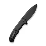 CIVIVI Button Lock Praxis Flipper Knife Black Aluminum Handle (3.75" Black Stonewashed Nitro-V Blade) C18026E- 1 - Image 3