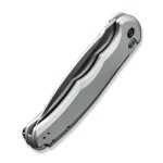 CIVIVI Button Lock Praxis Flipper Knife Silver Aluminum Handle (3.75" Satin Finished Nitro-V Blade) C18026E-2 - Image 8