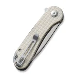 CIVIVI Elementum Flipper Knife Frag Patterned Ivory G10 Handle (2.96" Satin Finished D2 Blade) C907A-3 - Image 7