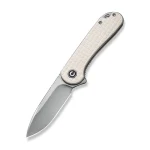 CIVIVI Elementum Flipper Knife Frag Patterned Ivory G10 Handle (2.96" Satin Finished D2 Blade) C907A-3 - Image 3