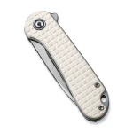 CIVIVI Elementum Flipper Knife Frag Patterned Ivory G10 Handle (2.96" Satin Finished D2 Blade) C907A-3 - Image 6