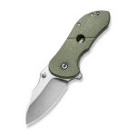 CIVIVI Gordo Flipper Knife Olive Canvas Micarta Handle (2.51" Satin Finished D2 Blade) C22018C-2 - Image 3