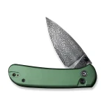 CIVIVI Qubit Button Lock Knife Aluminum Handle (2.98" Damascus Blade) C22030E-DS1 - Image 5
