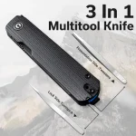 CIVIVI Sendy Flipper Knife / Multitool Wood Handle (2.83" Nitro-V Blade) C21004B-2 - Image 4