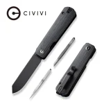CIVIVI Sendy Flipper Knife / Multitool Wood Handle (2.83" Nitro-V Blade) C21004B-2