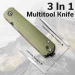 CIVIVI Sendy Flipper Knife / Multitool G10 Handle (2.83" Nitro-V Blade) C21004B-1 - Image 4