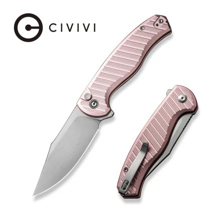CIVIVI Stormhowl Flipper & Button Lock Knife Aluminum Handle (3.3" Nitro-V Blade) C23040B-3