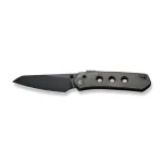 CIVIVI Vision FG Thumb Stud Knife Dark Green Canvas Micarta Handle (3.54" Black Nitro-V Blade) C22036-3 - Image 4