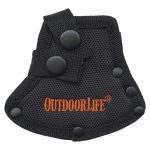 Outdoor Life Camp Axe - 3-inch Satin Finish Stainless Steel Blade with Hammer Head, Dual Injection Molded Nylon Fiber Handle, Full Tang, Reinforced Nylon Sheath – OL-AXE001OGN - Image 5