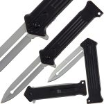 Folding Knife Pocket Knife - Black and Satin Linerlock Lock - 309BS