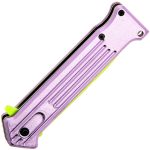 Folding Knife Pocket Knife - Vibrant Yellow and Pink Linerlock Lock Knife - 309PY - Image 5