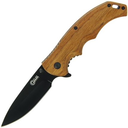 Golan Folding Knife with Gold Pakkawood Handle - GOL-541-GD