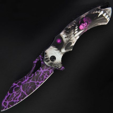 Fantasy Sheepsfoot Lock Knife Purple - GOL-931PU