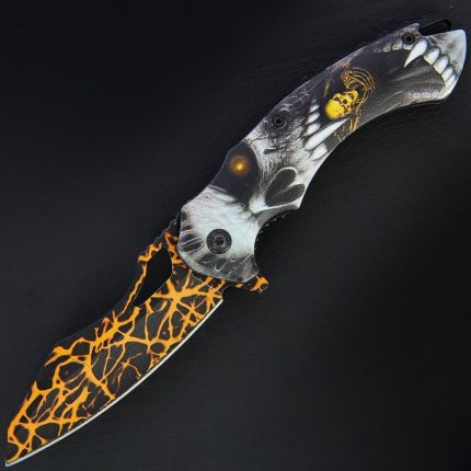 Fantasy Sheepsfoot Lock Knife Yellow - GOL-931YL