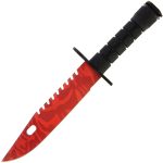 Full Tang Bayonet Style Knife - Red Camo - GOL-R9-RD