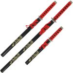 Golden 3pc Dragon Sword Set and Display Stand - SW-04 - Image 7