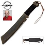 Gil Hibben IV Rambo Machete Knife With Leather Sheath- GH5007