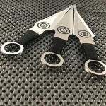 Perfect Point PP-028-3BK Throwing Knife Set with Three Knives, Silver Blades, Black Cord-Wrapped Handles, 6-1/2-Inch Overall - Image 3