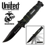 U.S.M.C. ARMY Knife Quick Opening Black & Green - UC3098