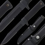 Tactical11" Fixed Blade Knife with Rubber Handle and Sheath - Blackout Version -11" Fixed Blade Knife with Rubber Handle and Sheath