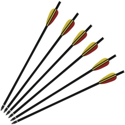MAN KUNG 20 INCH ALUMINIUM CROSSBOW BOLTS 6-PACK