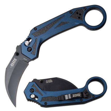 Elite Tactical Rapid Lock Knife with Blue and Black Aluminium Handle - 1029BL