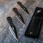 Perfect Point Throwing Knife Set - 6.5" Overall Black Finish - PP-022-3B