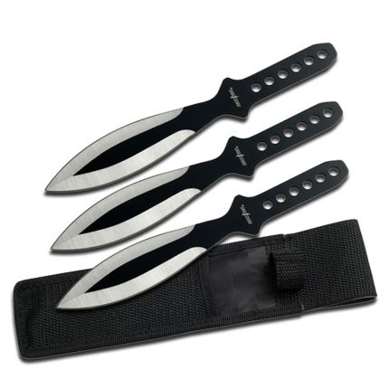 Perfect Point PP-114-3SB Throwing Knife Set with Three Knives, 9" Overall