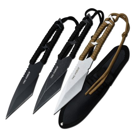 Tac Force 7.75 Inch Throwing Knives 3 Piece Set - TF-TK0002-3