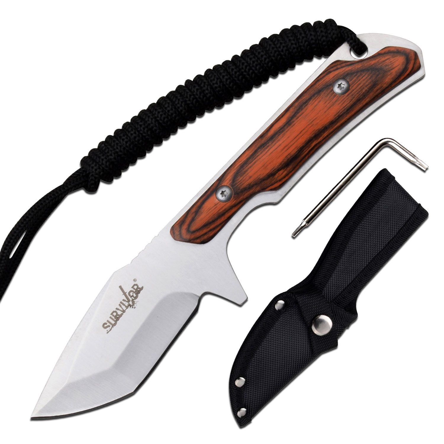 qz6aihw9c77qtvpsvjba_t0neuzxezu8r2ixs SURVIVOR - FIXED BLADE KNIFE CAMPING / BUSHCRAFT - SV-FIX018S - Image 1
