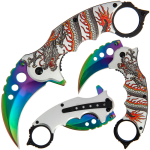 KARAMBIT LOCK KNIFE 3D DRAGON