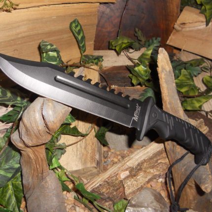 MTECH SAW-BACK CLIP POINT ALL PURPOSE BOWIE KNIFE – MT-20-57BK.