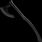 HONSHU KARITO AXE WITH SHEATH - 7CR13 STAINLESS STEEL BLADE, INJECTION MOLDED NYLON HANDLE, EDM TEXTURED MIDNIGHT VERSION - LENGTH 27” - UC3401B