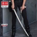 HONSHU BOSHIN KATANA - MODERN TACTICAL SAMURAI / NINJA SWORD - HAND FORGED 1060 CARBON STEEL - FULL TANG, FULLY FUNCTIONA - BLACK TPR, STEEL GUARD, POMMEL, LANYARD HOLE - UC3716 - Image 2