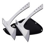 Perfect Point Throwing Axes – Set of 2-9.5-inches Overall, Satin Finish Stainless Steel Blade Handle, Includes Nylon Sheath, Full Tang Construction, Well Balanced, Throwing Sport Axes – PP-132-2