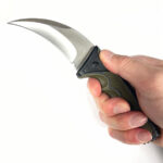 S-TEC 9.0 inch Fixed Blade Hawkbill Knife with ABS Handle w/ Molded Rubber Grip – T22199SL - Image 3