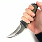 S-TEC 9.0 inch Fixed Blade Hawkbill Knife with ABS Handle w/ Molded Rubber Grip – T22199SL - Image 2