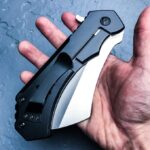 S-TEC Giant 12 ” Ball Bearing Cleaver Folding Pocket Knife Solid 3CR13 Steel Blackout version – TS004BK-L - Image 4