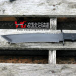 STEC – Classic Military Bowie Full Tang Construction 3.5 mm Thick Blackout Version / Tanto Point – T224190-3 - Image 4