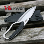 S-TEC D-Guard 10″ Fixed Blade Full Tang Knife w/ ABS Sheath -Silver – T25148SL - Image 2